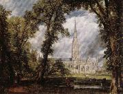 John Constable View of Salisbury Cathedral Grounds from the Bishop's House china oil painting artist